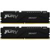 Kingston Ram DIMM DDR5 64GB Kingston Fury Beast 5600MHz CL36 2pz Nero [KF556C36BBEK2-64]