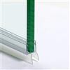 Glass Com S.r.l. 110cm - Guarnizione box doccia sottoporta di ricambio, orizzontale, trasparente a Gocciolatoio doppia aletta per vetro 10mm-GGV10