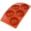 Paderno Flexipad Semisfera per Sfere di Cioccolata, Torte, 5 Impronte in Silicone Antiaderente, Dolce Stampo Diametro 80 mm, Altezza 40 mm