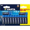 Varta Batteria Varta 1,5V AA Stilo Longlife Power Alcalina confezione da 12 pile