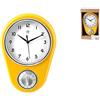 H&H Orologio Parete Vanigl 16Xh22 Arredo E Decorazioni Casa, Giallo/Bianco, 16x22 cm