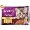 Whiskas Cat Pure Delight Tenere Delicatezze Junior In Geletina Pollo & Tacchino - Confezione 4×85 gr