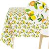 KP HOME Tovaglia Plastificata Rettangolare 200x140 cm Impermeabile Tela Cerata con Fantasia di Limoni Gialli - Antimacchia in Plastica Copritavolo in PVC Vinile 6 Posti Facile da Pulire per Cucina