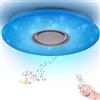 Horevo Plafoniera LED 36W Ø40cm cielo stellato con telecomando dimmerabile cambia colore, lampada da soffitto con altoparlante Bluetooth, compatibile con Alexa e Google Home, per la cameretta dei bambini