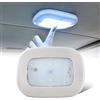 Teguangmei Luci per Tettuccio Auto LED Plafoniera per Auto Senza Fili USB Ricaricabile Interruttore A Pulsante Con Magnete Generale per Interni Universali (Luce Bianca)