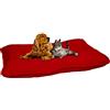 Italian Bed Linen Italian BedCuscino per Cani e Gatti - Cuscinone 100x60cm, Made in Italy - Letto per Cane di Taglia Grande, Media e Piccola - Cuccia Materasso Imbottito in Morbida Microfibra Rosso