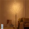 OOWOKS LED luci albero 210 cm lampada ad albero aspetto betulla 448 LED bianco caldo luci di albero di Natale con telecomando 8 modalità luce regolabili albero decorazione di Natale albero con illuminazione