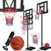 KESSER® Canestro di basket Premium con supporto e rotelle incl. pallone da basket + pompa; altezza canestro regolabile da 230 a 305 cm; impianto basket da esterno completo