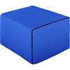 EVERGREENWEB MATERASSI & BEDS EVERGREENWEB - Pouf Letto con Rivestimento Blu tessuto 3D Sfoderabile trasformabile in Confortevole Materasso Singolo 80x190 WATERFOAM Alto 15cm Pieghevole 3 Pezzi Multiuso Puff Futon Salvaspazio