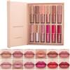 SOMGKIN Rossetto 12 pezzi Matte Liquid Lipgloss, Kit lucidalabbra opaco regalo per cosmetici a lunga durata impermeabile