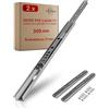LouMaxx Guide per Cassetti | Set di 2 Guide per Sportelli Scorrevoli, Scanalatura 27 mm | 300 mm Rotaie per Cassetti | Sistema di Guide per Cassetti a Estrazione Parziale.