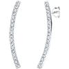 Elli - Orecchino in argento con cristallo, donna, bianco