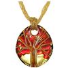 LINEA ITALIA GIOIELLI Venetiaurum - Collana per Donna con Medaglia Albero della Vita in Vetro di Murano e Argento 925 Placcato - Gioiello Made in Italy Certificato