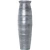 DRW Vaso da Pavimento in Ceramica in Argento, 29 x 100 cm