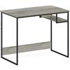 Furinno Moretti Scrivania da studio Modern Lifestyle, larghezza 90 cm, Rovere Francese Grigio