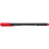 STAEDTLER penne rosse Triplus fineliner, punta fine rinforzata in metallo 0.3mm, tratto sottile, fusto triangolare ergonomico, colori brillanti ideali per bambini, confezione da 10 fineliner, 334-2