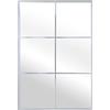 DRW Specchio da parete rettangolare da finestra in metallo bianco 80 x 2 x 120 cm