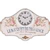Way Home Store - Orologio Tabella da Parete Le Bouquet de Provence. Colorazione Bianca con Disegnate Rose Dimensioni: 50x32x4 cm