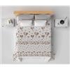 HomeLife Copriletto una piazza e mezzo Cotone Primaverile/Estiva Made In Italy [220x280] | Coperta Cotone Leggera per Letto alla Francese | Copri Letto con Fantasia Cuori e Mongolfiere | Beige