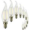 SUNSEED 10x Lampadina E14 Filamento LED 2W Colpo di Vento 250 Lumen Luce Naturale 4000K, 25W Equivalente