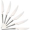 H HANSEL HOME 6 Coltelli da Carne, Coltelli da Bistecca Alto Lucido in Acciaio Inossidabile 22,5x2,05 cm