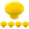 Ganzoo Set di pomelli per mobili, in porcellana e ceramica, maniglie per armadi, giallo