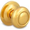 Amig - Pomello Mod. 53 Dorato Rotondo in Ottone Lucido per Porte Esterne d'INgresso | Diametro Maniglia Ø70 mm · Altezza 73,5 mm | Include Vite e Dado di Fissaggio