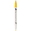 Pentel Brush Sign Pen Twin SESW30C - Pennarello in fibra, 2 punte simili a pennello, giallo (1 pezzo)