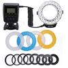 Fotga rf600d Macro Ring Flash di luce led flash a forma di anello con 4 Diffusori (arancione, blu, Oyster Bianco, Trasparente) + 8 anello adattatore per Canon, Nikon, Panasonic, Olympus SLR