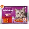 Whiskas Cat Duo Mix Gustoso In Gelatina Manzo e Pollame, Agnello e Anatra 1+ - Confezione 4×85 gr