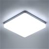 Riserva Plafoniera LED Soffitto Quadrata 36W 4050LM, IP44 Moderno Lampada da Soffitto LED 6500K Bianco Freddo, Plafoniere LED per Ufficio, Bagno, Camera da Letto, Cucina, Soggiorno, Balcone, Bagno