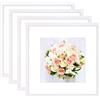 YEEPHAN Bianco 30 x 30 cm Photo Frame Display 20 x 20cm foto con supporto, bianco cornice quadrata in legno massiccio con fronte in perspex per il montaggio a parete, 4 Pack