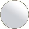 DRW Specchio da parete rotondo in metallo e posteriore legno MDF in oro 60 x 1,5 cm, INT 59 cm