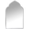 DRW Specchio da parete a forma di arabo in metallo argentato 61 x 3 x 100 cm, INT 57 x 96 cm