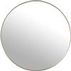 DRW Specchio da parete rotondo in metallo e posteriore legno MDF in oro 80 x 1,5 cm, INT 78,5 c