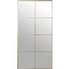 DRW Specchio da parete rettangolare da finestra in metallo dorato 80 x 2 x 160 cm