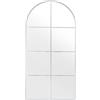 DRW Specchio finestra da parete in metallo e posteriore legno MDF bianco 80 x 3 x 160 cm, INT 77 x 157 cm