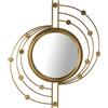 DRW Specchio da parete con cerchi in metallo e specchio in oro 66x3x78cm INT 33cm