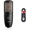 AKG-Microfono a condensatore P220 & Cavo da microfono a mixer Stagg SMC6 da 6 metri XLR (m) -XLR (f), nero