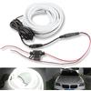Teguangmei LED Luce di Marcia Diurna Auto,2PCS 31,5'' Luci Cofano Auto Luce di Striscia Impermeabile LED Bianco Brillante 12V Luce di Segnalazione DRL Morbida per Decorazione del Motore Dell'Auto
