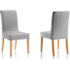 Martina Home Fodera per sedia, grigio anima, schienale