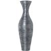 DRW Vaso da Pavimento in Ceramica in Argento, 29 x 100 cm