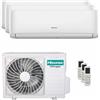 hisense Condizionatore Hisense Hi-Comfort trial split 7000+9000+9000 BTU inverter A++ wifi unità esterna 6,3 kW codice prodotto 3AMW62U4RJC-CF20YR04G-3-288404