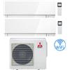 Mitsubishi Climatizzatore Condizionatore Mitsubishi Kirigamine Zen Wifi Bianco Dual Split Inverter 9000 + 18000 BTU con U.E. MXZ-3F54VF classe A+++ /A++ NOVITÁ