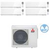 Mitsubishi Climatizzatore Condizionatore Mitsubishi Kirigamine Zen Wifi Bianco Quadri Split Inverter 7000 + 7000 + 9000 + 12000 BTU con U.E. MXZ-4F72VF classe A++ /A+ NOVITÁ