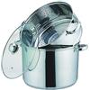 KAMBERG Couscoussiera, Vaporira, Pentola 3 en 1, Diametro 26 cm, 10 Litri, Acciaio Inox, Coperchio in Vetro, Tutti Fornelli y induzione