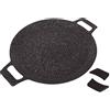 Kamberg 0008106 Cuocipane, Crepiera 32 cm, Fusione di Alluminio, Rivestimento Effetto Pietra, Compatibile con Tutti i Piani Cottura, Incluso Quello a Induzione, Senza PFOA