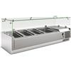 Klimaitalia Vetrina per Ingredienti Pizza RWX1200 - Capacità N° 3 GN1/3 + N° 1 GN1/2 Vaschette
