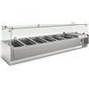 Klimaitalia Vetrina per Ingredienti Pizza RWX1500 - Capacità N° 5 GN1/3 + N° 1 GN1/2 Vaschette