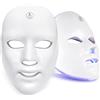 TWSOUL Maschera Viso Led, Photon Terapia Maschera, Maschera Senza Fili 7 Colore Led Maschera, Ringiovanimento Della Pelle Maschera Viso Anti-Aging, Sbiancante, Riduce Brufoli